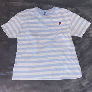 Striped t-shirt with embroidered rose from H&M